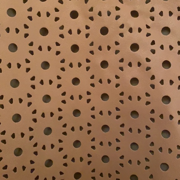 Medium Light Rose Pink Vegan Faux Leather Top - Picture 2 of 5